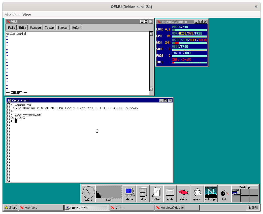 image from Debian 2.1 (Slink)